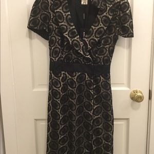 Karen Millen laced cocktail trench tuxedo dress